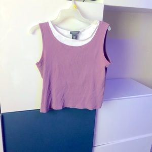 Van Heusen purple and white tank top:)